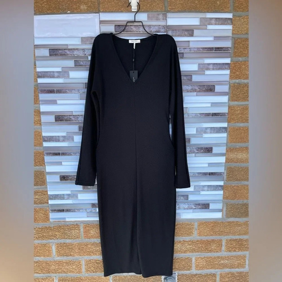 New rag & bone ribbed-knit V-neck dress medium - Picture 5 of 17